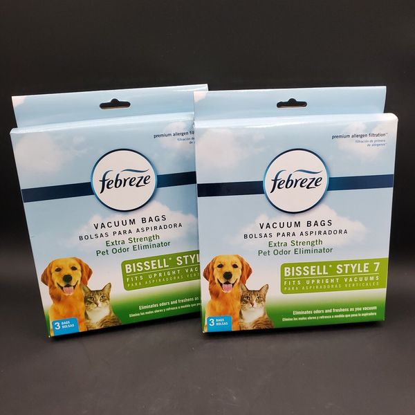 3-Pack (x2) Febreze Bissell 7 Vacuum Bags Extra Strength Pet Odor Eliminator