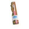 EcoFam Earth Friendly Compostable Adult Manual Toothbrushes - Silver Infused Soft Bristle Toothbrush (4 Pack)