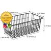 Freezer Baskets Wire Storage Baskets Closet Baskets Bin Farmhouse Organizer