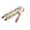 Childrens 1-5 Years Elasticated Clip on Braces/Suspenders with Elephant Design - White