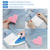 PATIKIL 3 Pcs Iron On Patch Heart Shape Embroidered Patch for Clothes Jacket Hat Backpack Repair Decoration Black