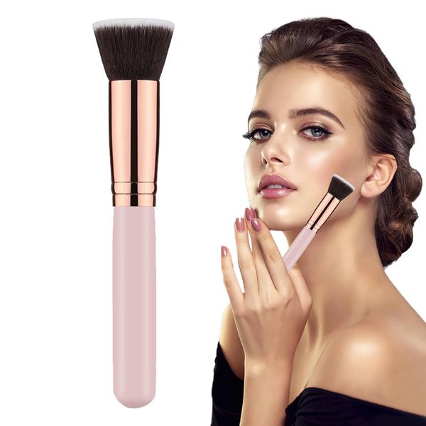 MOVKZACV Foundation Pinsel, Professionelle Make-Up Pinsel Flacher Kosmetikpinsel Make-up Tools für Grundierung Flüssigkeiten, Puderblusher, Pudrige oder Flüssige Foundation