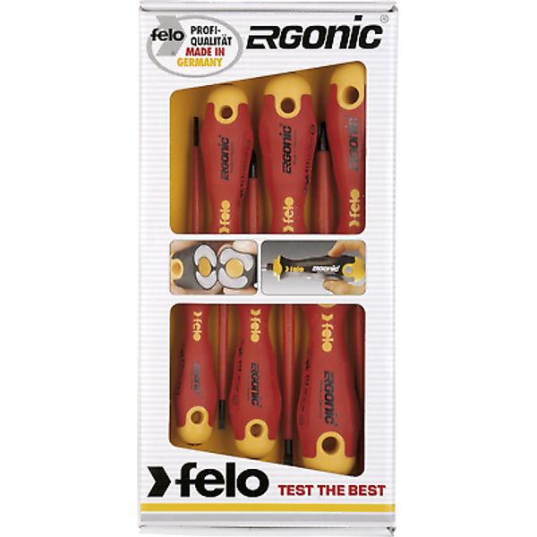 07157 53169 Ergonic Insulated Slotted & Phillips Screwdrivers, Set of 6