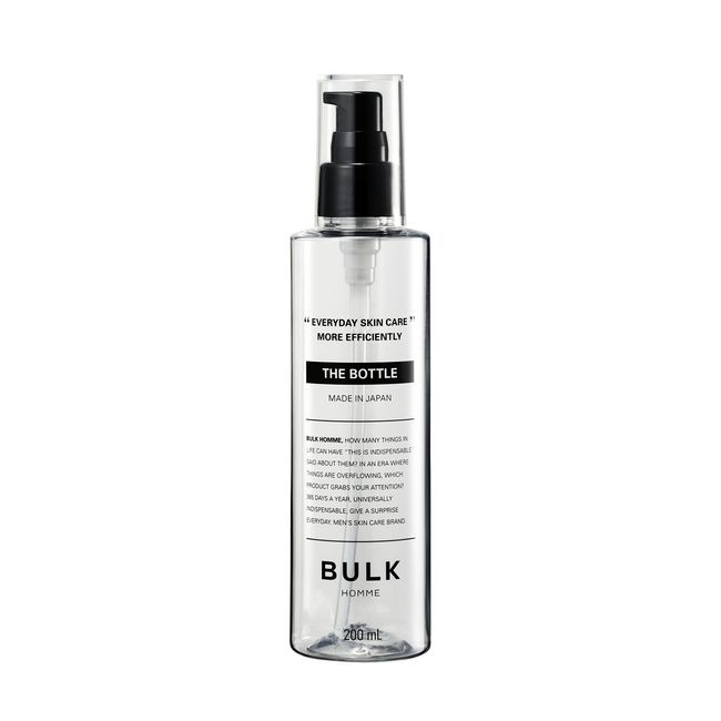 BULKHOMME BOTTLE Refill Bottle for Lotion, 6.8 fl oz (200 ml), Men's Skin Care, Men's, Stylish Dispenser, Travel Bottle, 6.8 fl oz (200 ml)