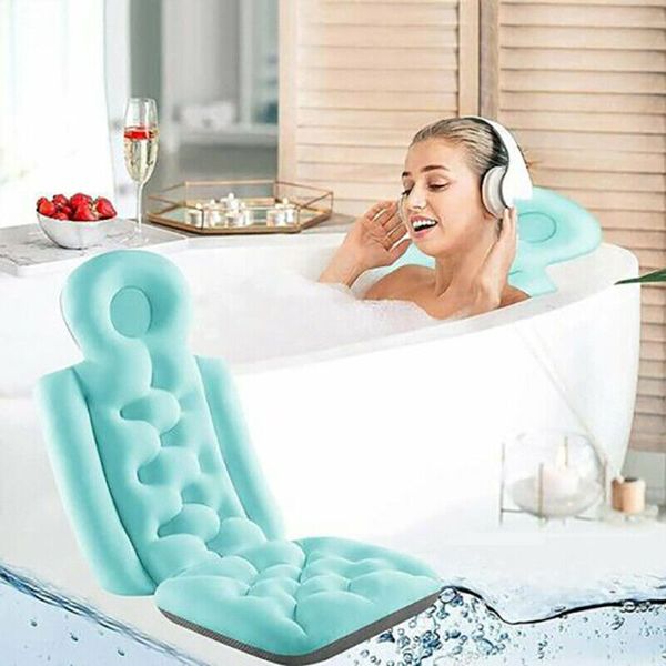 Full Body Bath Pillow Mat Luxury Spa Non-Slip Cushion Bath Pillow Large Bath Mat