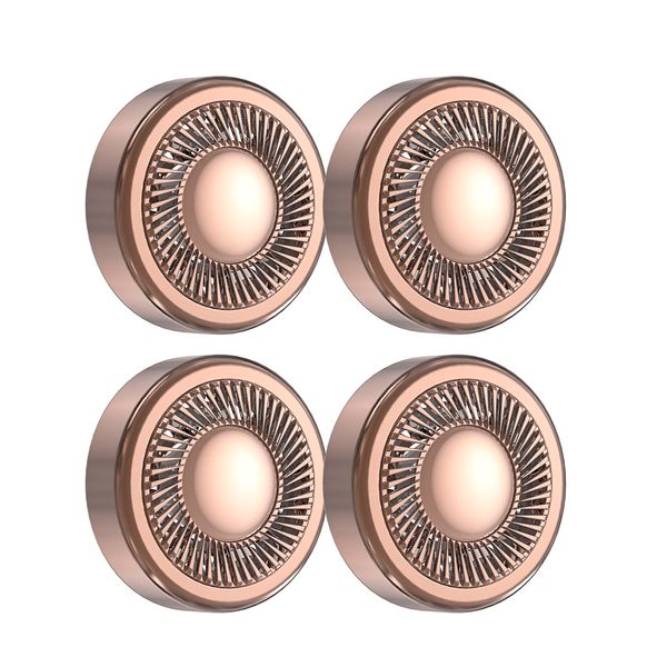 Replacement Heads for Flawless Generation 1 4PCS, Mellbree Facial Hair Remover Replacement Heads Compatible with Finishing Touch Flawless Facial Hair Removal Tool Rose Gold