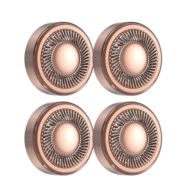 Replacement Heads for Flawless Generation 1 4PCS, Mellbree Facial Hair Remover Replacement Heads Compatible with Finishing Touch Flawless Facial Hair Removal Tool Rose Gold