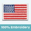 American Flag Patches (10-Pack) USA Flag Embroidered Iron-on Patch