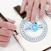 3 Pcs Protractor Circle Protractor, 360 Degree Protractor Angle Measure Multi-Functional Protractor with Swing Arm Plastic Circle Ruler Geometry Tool for Classroom Office Drafting Measuring