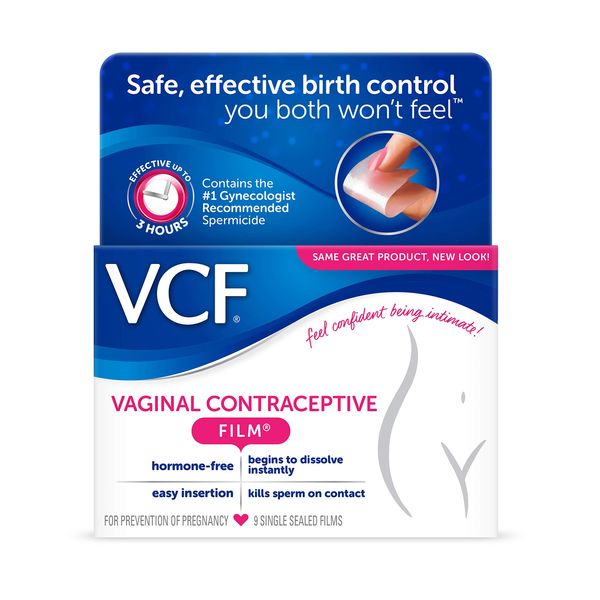 VCF Vaginal Contraceptive Film, Single Sealed Films, 9 ct.