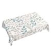 Walmsco Tablecloth Cyan Gray leaves Decor For Dining Room Kitchen Rectangular Table Cover 132 * 178cm