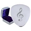 Treble Clef Music Note Steel Guitar Plectrum Pick Engraved - Optional Text On Box
