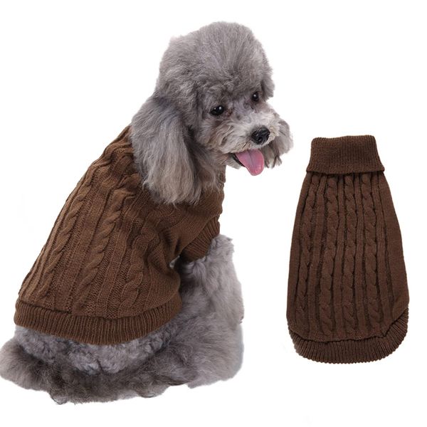 FEimaX Hundepullover Haustier Katze Hund Pullover Winter Warmer Sweater für Kleine Mittelgroße und große Hunde Katzen Welpen Strickpullover Kleidung Mantel Kostüm