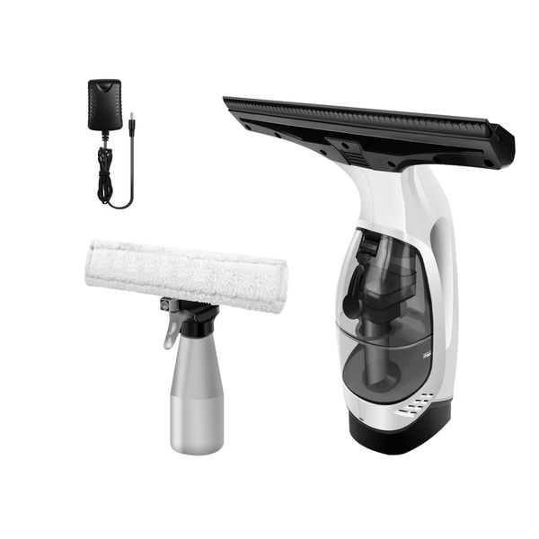 Rechargeable Window Vac, Window Vacuum Cleaner Squeegee Cordless, Power Window Cleaner Vacuum with 150ML Water Tank, Electric Cleaning Tool for Windows, Mirrors