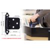20pcs Kitchen Cabinet Hinges Overlay Self Closing Face Mount Cupboard Door Hinge