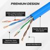 CAT6 1000FT Cable CCA UTP Unshielded Solid 23AWG Ethernet LAN Network RJ45 BLUE