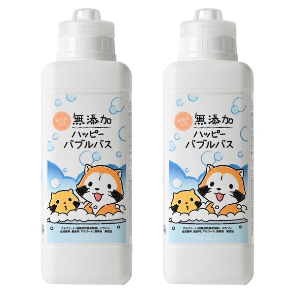 Bubble Bath, Additive-Free Life, Additive-Free Foam Bath, Set of 2, 13.8 fl oz (380 ml) x 2 Pieces (Approx. 30 Less), Made in Japan, For Kids, Moisturizing, Sensitive Skin, Hypoallergenic, Alcohol