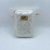 Lunali Lip Case with Mirror, Lip Pouch, Makeup Pouch, Lipstick Case, Key Ring, Compact, Small Storage, white