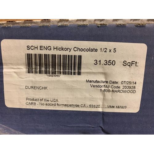 Mannington SCHON Hardwood Flooring DURENCHK ENG HICKORY CHOCOLATE 1/2 x 5