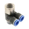 IQS Y Angled Plug Fitting with Internal and External Thread R 1/4" - 8 mm, IQS - Standard