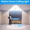 Magnetic Motion Sensor Ceiling Light Rechargeable LED Flush Shower Closet Light