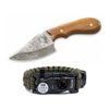 BNB Knives Wild Skinner with Damascus Steel Blade and Paracord Bracelet