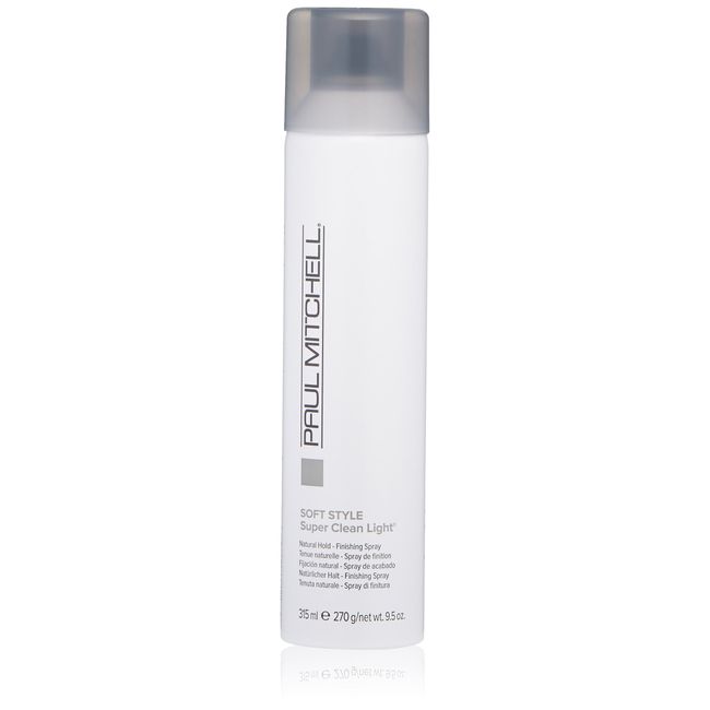 Paul Mitchell Super Clean Light Finishing Hairspray, Natural Hold, Touchable Finish, For Fine Hair, 9.5 oz.