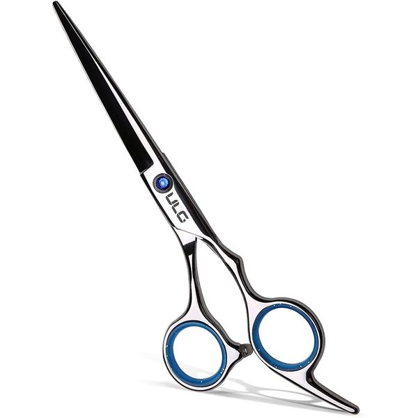 Hair Cutting Scissors Shears, Professional Barber ULG 6.5 inch Hairdressing Scissor Salon Razor Edge Hair Cutting Shear Japanese Stainless Steel with Detachable Finger Inserts