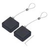 sourcing map Retractable Cable Lock with Double-Sided Adhesive Slow Remote Control Security Lock for TV, DVD,Showroom,Remote,600g 2Set Black