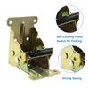suiwotin 4pcs Folding Bracket, Self Locking Hinges 90 Degree Foldable Brackets, Heavy Duty Lock Extension Support Angle Braces for Folding Table, Workbench, Bed Legs (Bronze)