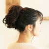 CEXIN Heat Resistant Cute Ponytail Wig, Point Wig, Automatic Ponytail, Exterior, Short, Curls, Partial Wig, Hair Extensions - lt brn