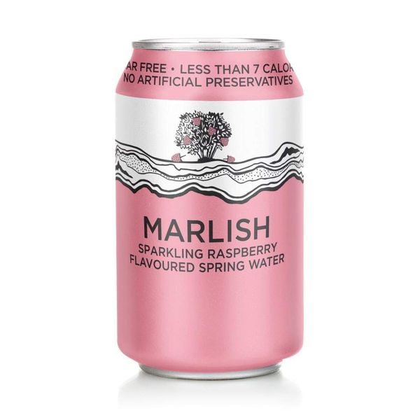 Marlish - Sparkling Raspberry - Flavoured Spring Water - 330ml x 24