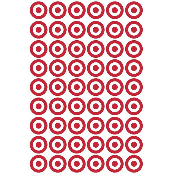 Small Target/Bullseye Shape Vinyl Wall Stickers, Decal, Transfer. Cardmaking, Scrapbooking, Crafting (70 x 2.5cm Stickers, Yellow)