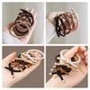 nalaina Hair Ties, Hair Ties (Set of 10), Women's, Korean Style, High Elasticity, No Marks, Hair Ties, Hair Accessories, Stylish, Simple, Elegant, Casual, Small Items, Beige, Khaki, Light Curry, Dark Curry, Black