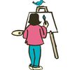 CafePress Young Artist Oval Car Bumper Sticker