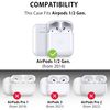MyGadget Case [Marble Pattern] for Apple Airpods 1 | 2 - Qi Compatible - Protective Case - Robust & Shockproof Bumper - Pattern Black