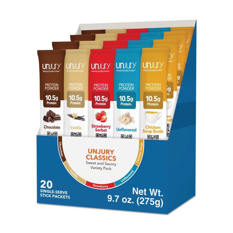 Unjury Whey Protein Powder Individual Stick Packs | Variety | 10.5g 100 ...