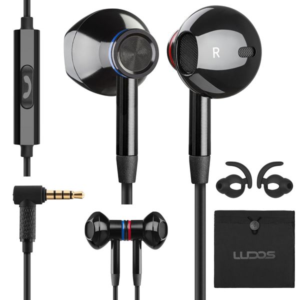 LUDOS NOVA Wired Earphones with Mic Noise Isolation