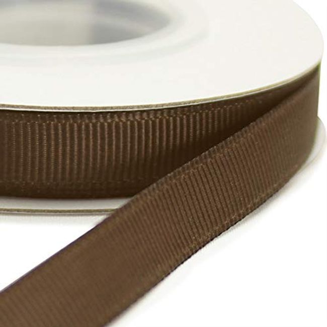 Grosgrain Ribbon, 10 Yards, 9mm Wide (Brown)