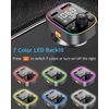 Wireless USB C Bluetooth Car Adapter with Fast Charging & Colorful Backlighting