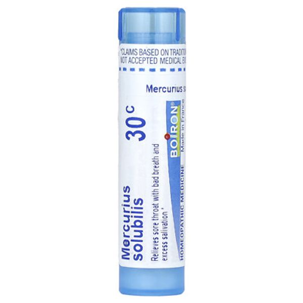Mercurius Solubilis, 30C, Sore Throat Relief, Approx 80 Pellets