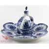 Porcelain Gzhel Easter Egg Holder Plate Platter Display salt shaker dispenser