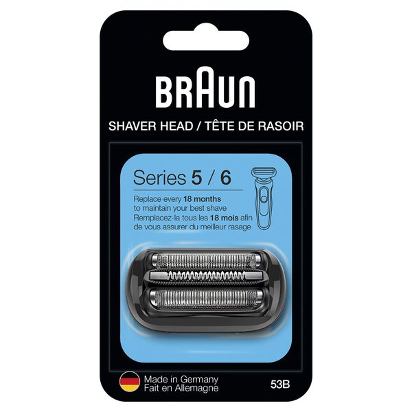 Braun Series 5 and 6 New Generation Electric Shaver Replacement Head - 53B - Compatible with Razors 5020s, 5018s, 5050cs, 6020s, 6075cc, 6072cc