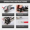 Battery Cable Lug Crimping Tool 10-1 AWG with Cutter & 60Pcs Copper Ring Termina