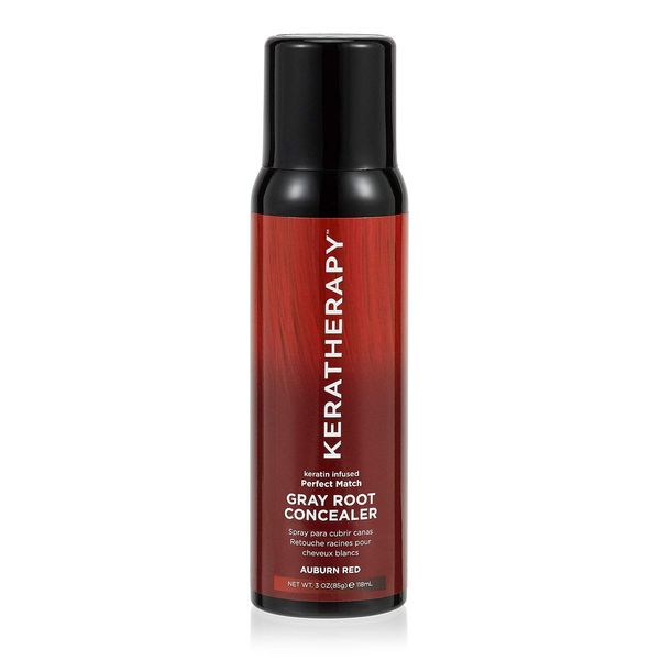 Keratherapy Keratin Infused Perfect Match Gray Root Concealer Spray, Auburn Red, 3 oz, 118 ml - Root Cover Up Spray to Hide Gray Roots - Keratin Therapy Hair Darkening & Temporary Scalp Concealer