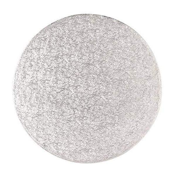 11'' (279mm) Cake Board Round Silver Fern - Single