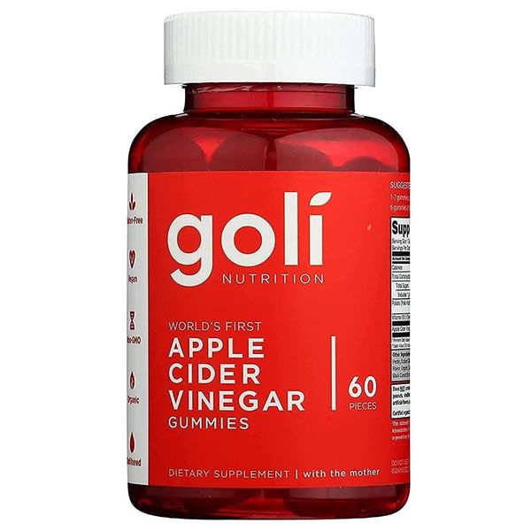 Go li Nutrition Apple Cider Vinegar Gummies, 60 Gummies