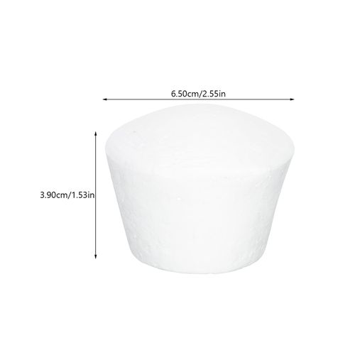 Toddmomy 20pcs Foams Cupcakes White Foam Cupcake Model Foams Cake DIY Craft for Display Window Decorating（Medium）