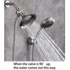 Solid Metal 3-Way Shower Arm Diverter T Adapter Replacement - Brushed Nickel