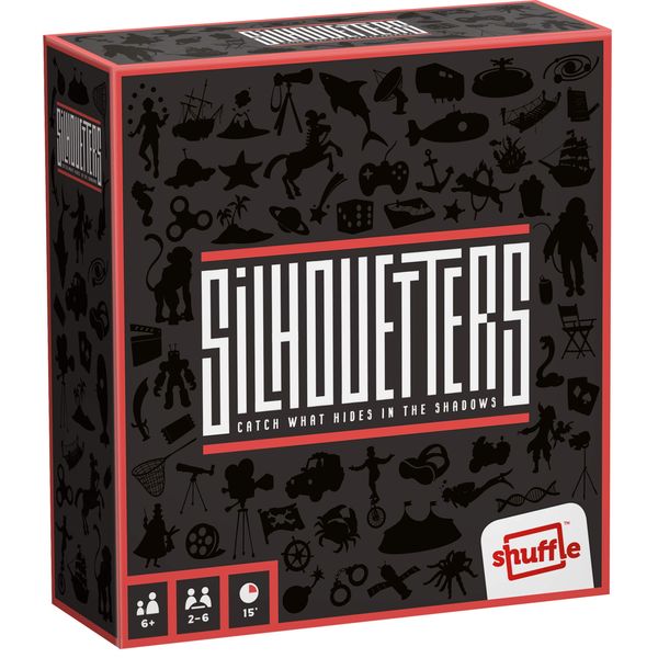 Shuffle Silhouetters Card Game, Fast All Play Word Game, For 2-6 Players, Great Gift For Kids Aged 6+